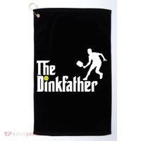 The Dinkfather Pickleball Fathers Day Gift Golf Towel thumb 0