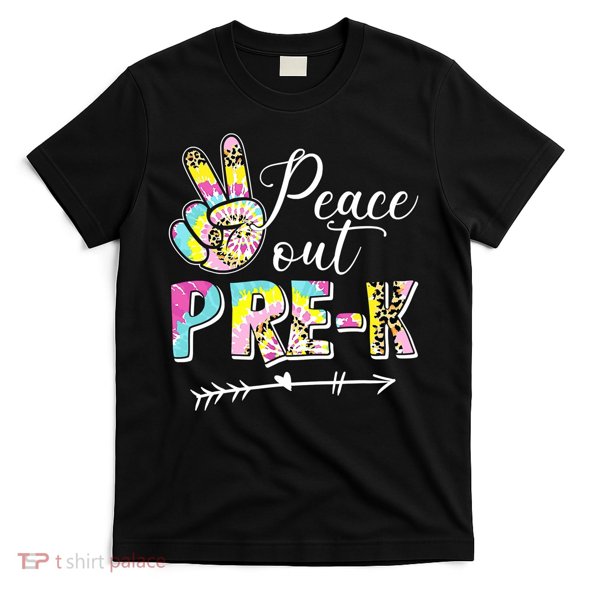 Tie Dye Peace Out PreK Last Day Of School Summer Beach T-Shirt