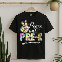 Tie Dye Peace Out PreK Last Day Of School Summer Beach T-Shirt thumb 2