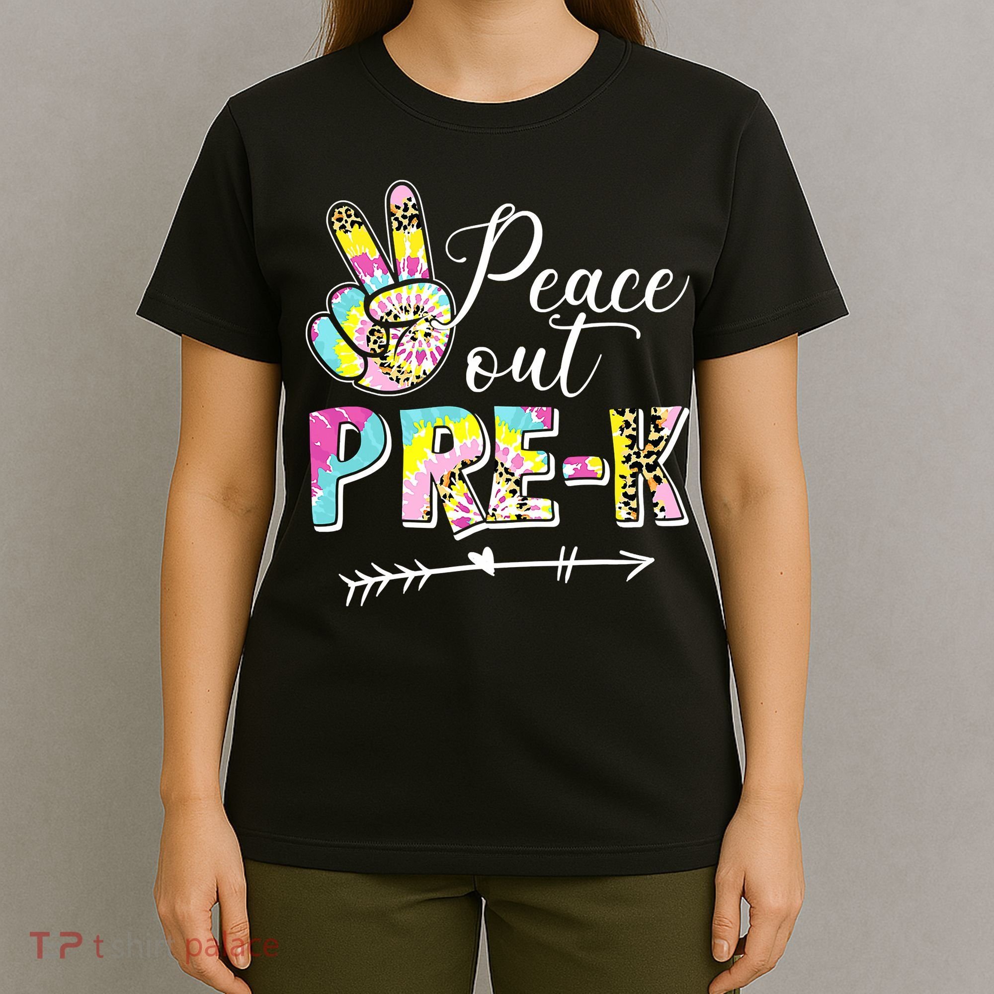 Tie Dye Peace Out PreK Last Day Of School Summer Beach T-Shirt