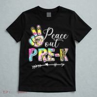 Tie Dye Peace Out PreK Last Day Of School Summer Beach T-Shirt thumb 5