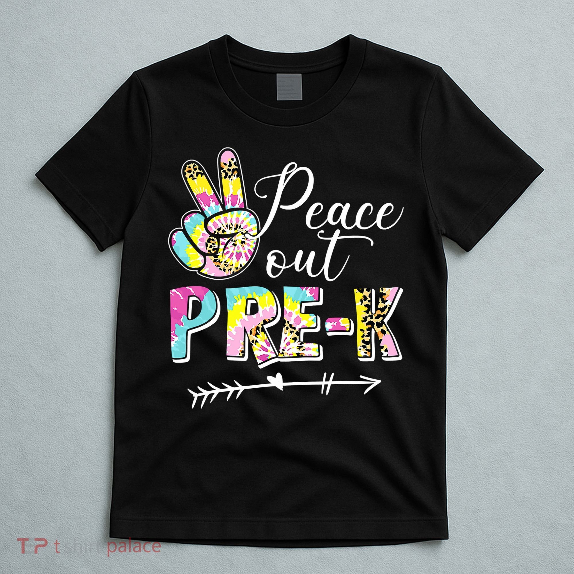 Tie Dye Peace Out PreK Last Day Of School Summer Beach T-Shirt