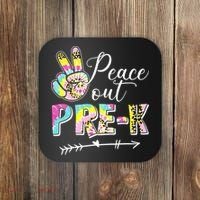 Tie Dye Peace Out PreK Last Day Of School Summer Beach Coaster thumb 0