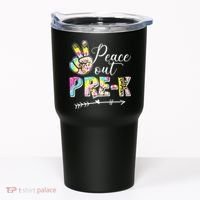 Tie Dye Peace Out PreK Last Day Of School Summer Beach Tumbler thumb 0