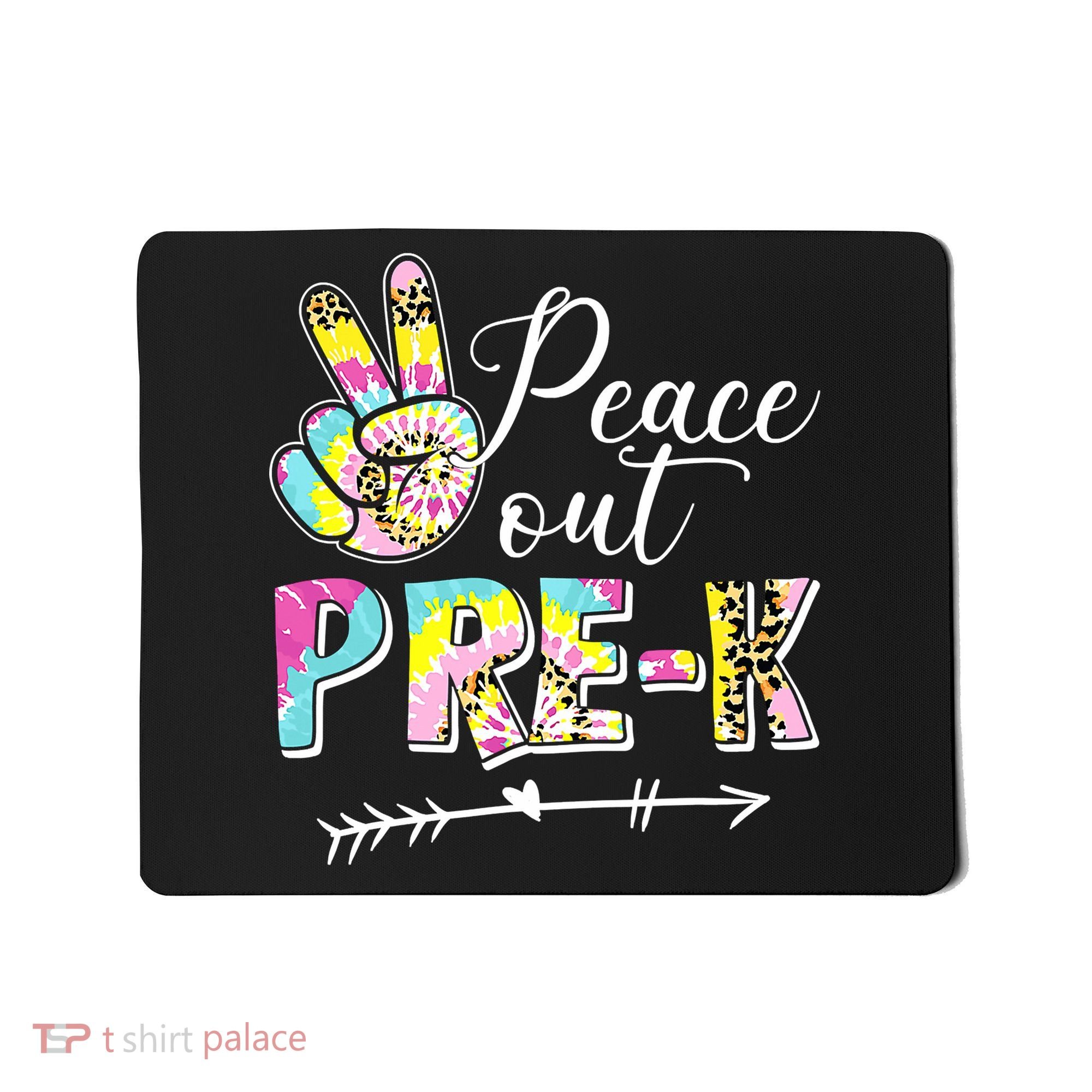 Tie Dye Peace Out PreK Last Day Of School Summer Beach Mousepad