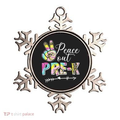 Tie Dye Peace Out PreK Last Day Of School Summer Beach Ornament