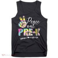 Tie Dye Peace Out PreK Last Day Of School Summer Beach Tank Top thumb 0