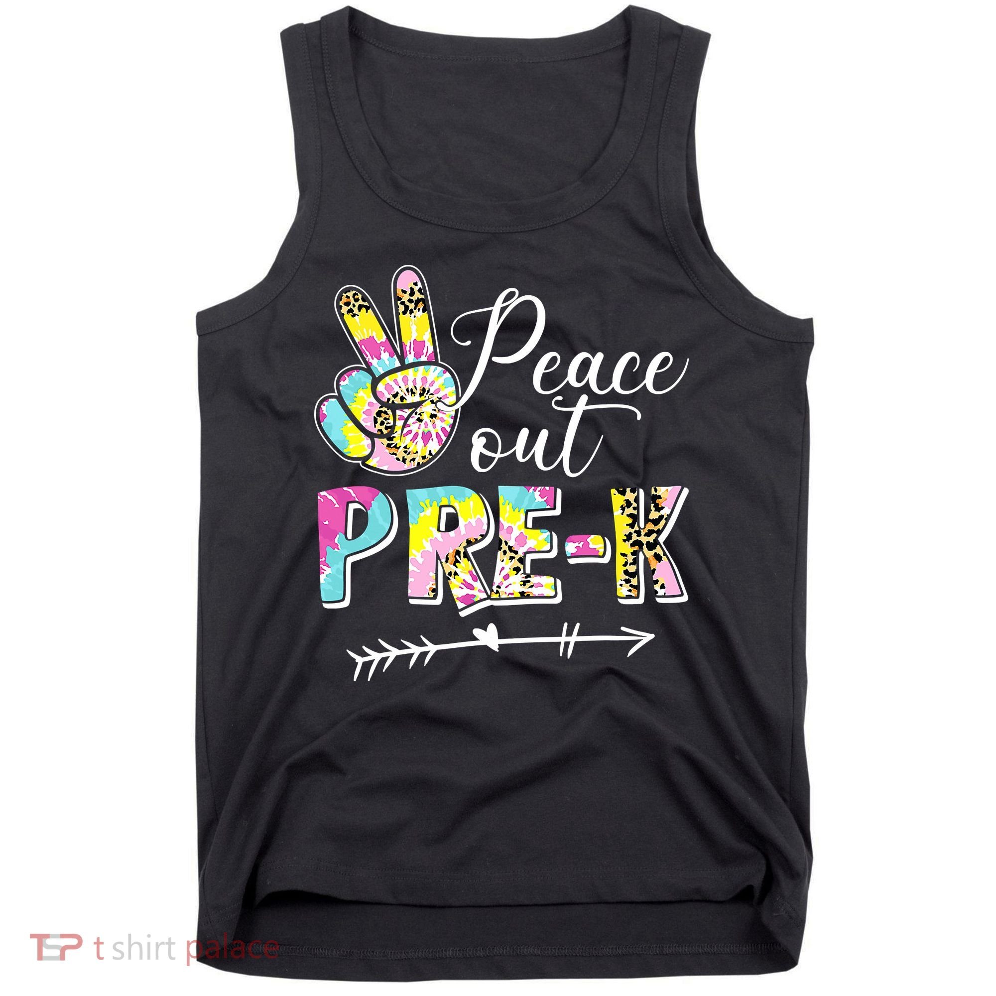 Tie Dye Peace Out PreK Last Day Of School Summer Beach Tank Top
