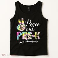 Tie Dye Peace Out PreK Last Day Of School Summer Beach Tank Top thumb 2