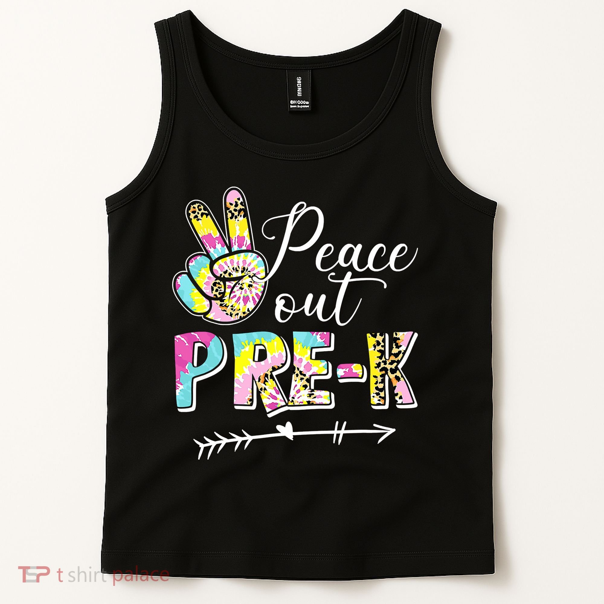Tie Dye Peace Out PreK Last Day Of School Summer Beach Tank Top