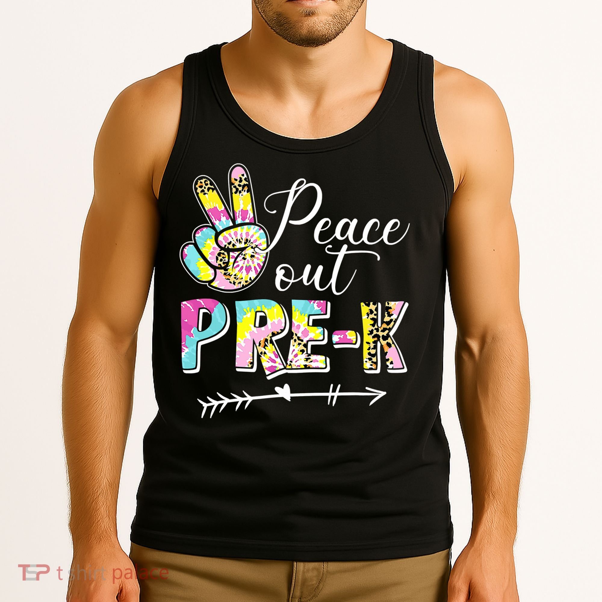 Tie Dye Peace Out PreK Last Day Of School Summer Beach Tank Top