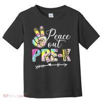 Tie Dye Peace Out PreK Last Day Of School Summer Beach Toddler T-Shirt thumb 0
