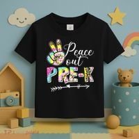 Tie Dye Peace Out PreK Last Day Of School Summer Beach Toddler T-Shirt thumb 3