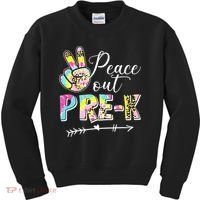 Tie Dye Peace Out PreK Last Day Of School Summer Beach Kids Sweatshirt thumb 0