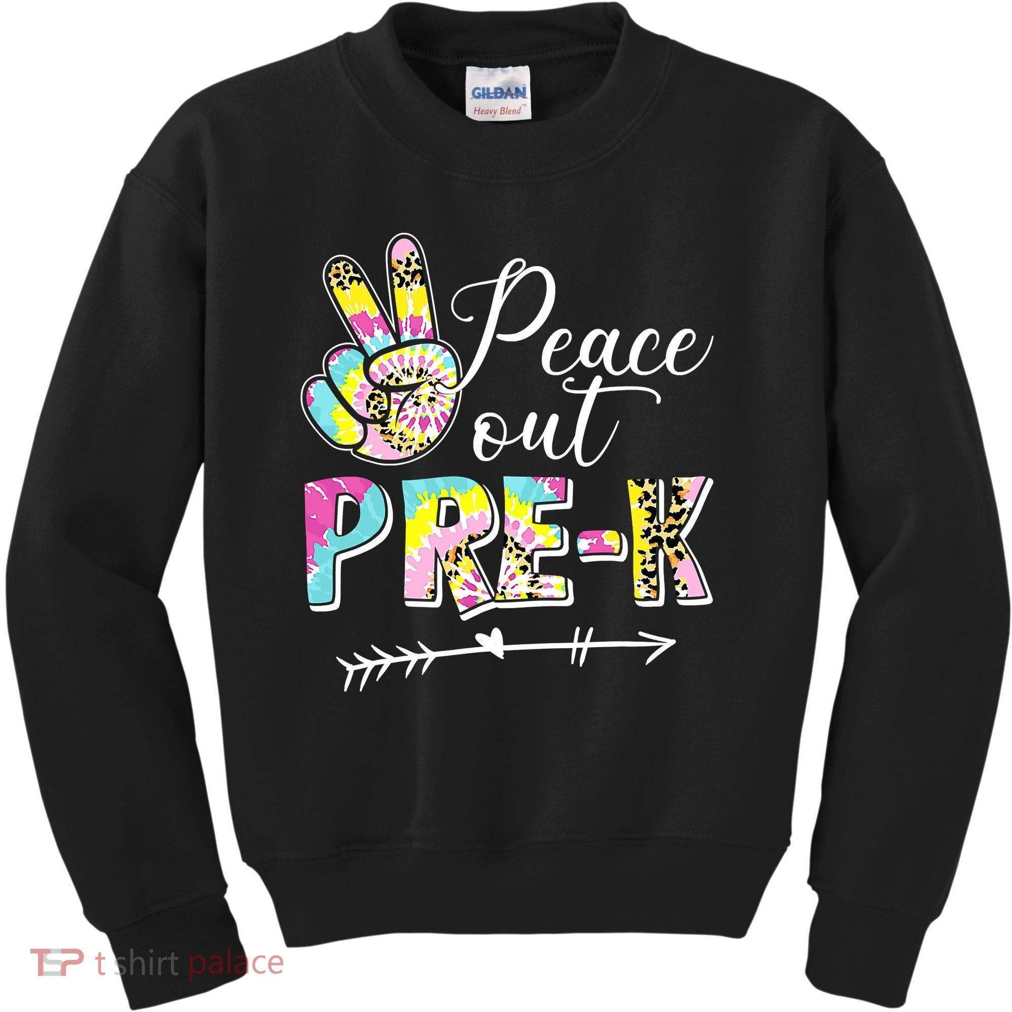 Tie Dye Peace Out PreK Last Day Of School Summer Beach Kids Sweatshirt