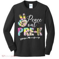 Tie Dye Peace Out PreK Last Day Of School Summer Beach Kids Long Sleeve Shirt thumb 0