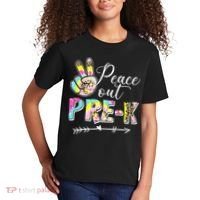 Tie Dye Peace Out PreK Last Day Of School Summer Beach Kids T-Shirt thumb 2
