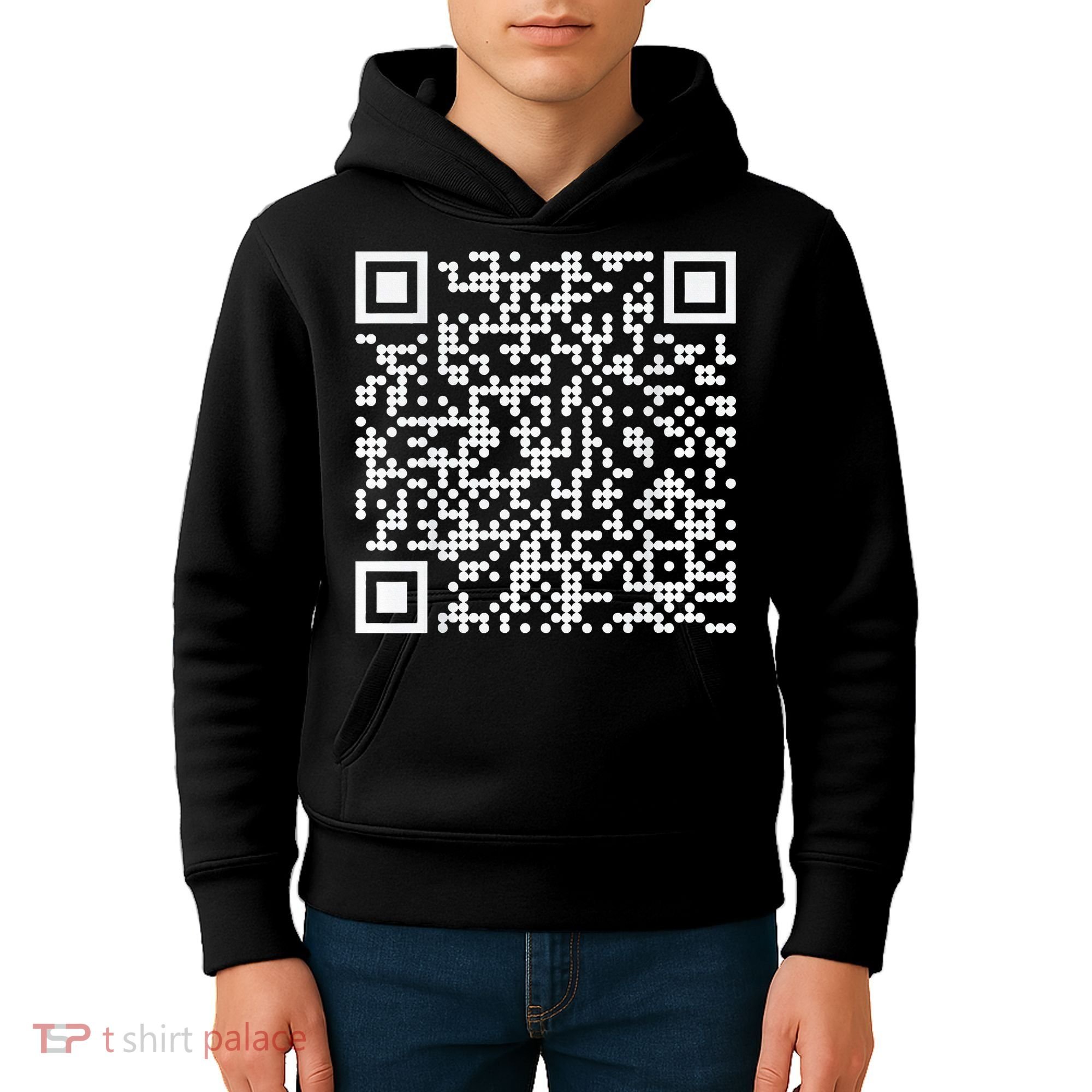 Trump Dance Qr Funny President Trump Dancing Code Kids Hoodie