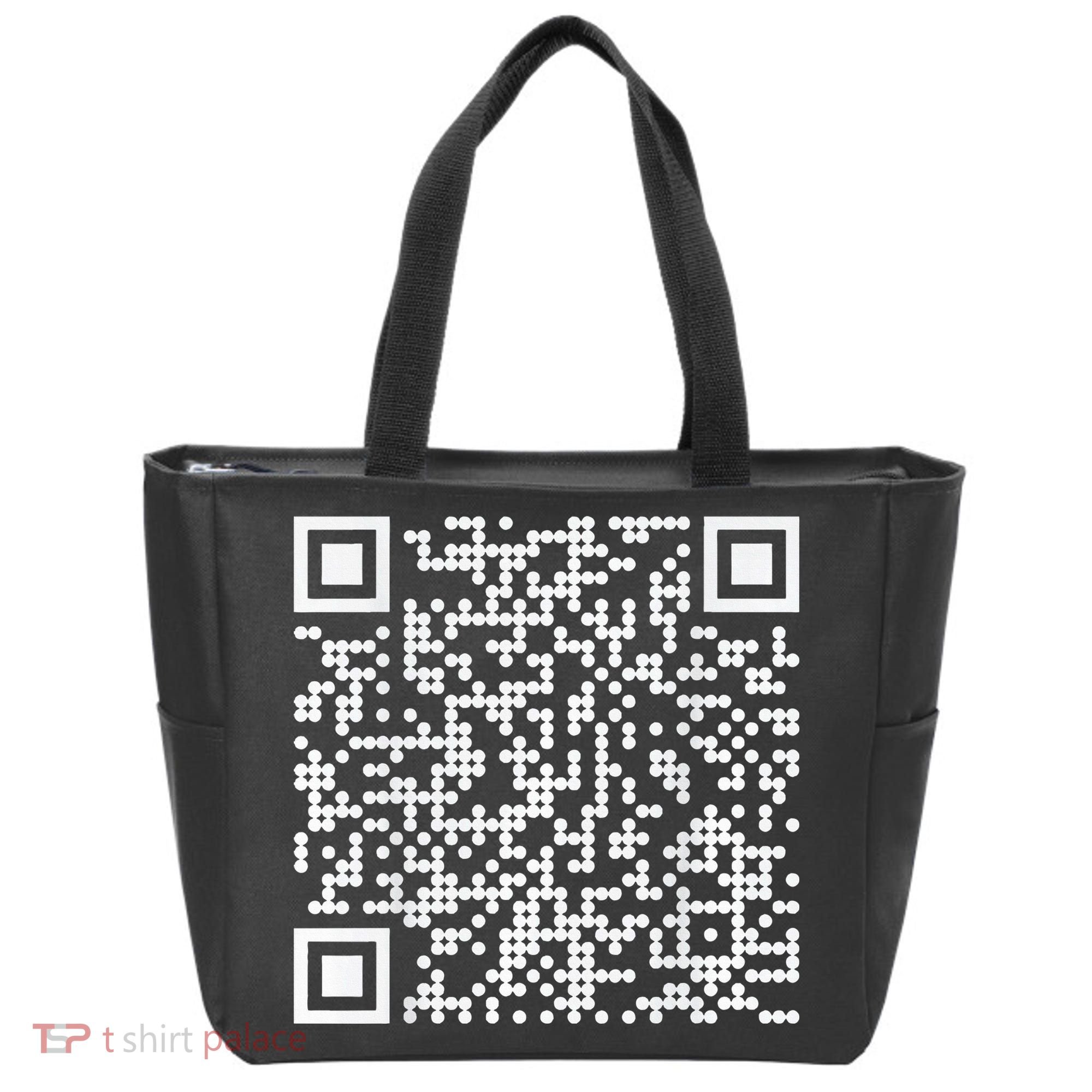 Trump Dance Qr Funny President Trump Dancing Code Tote Bag