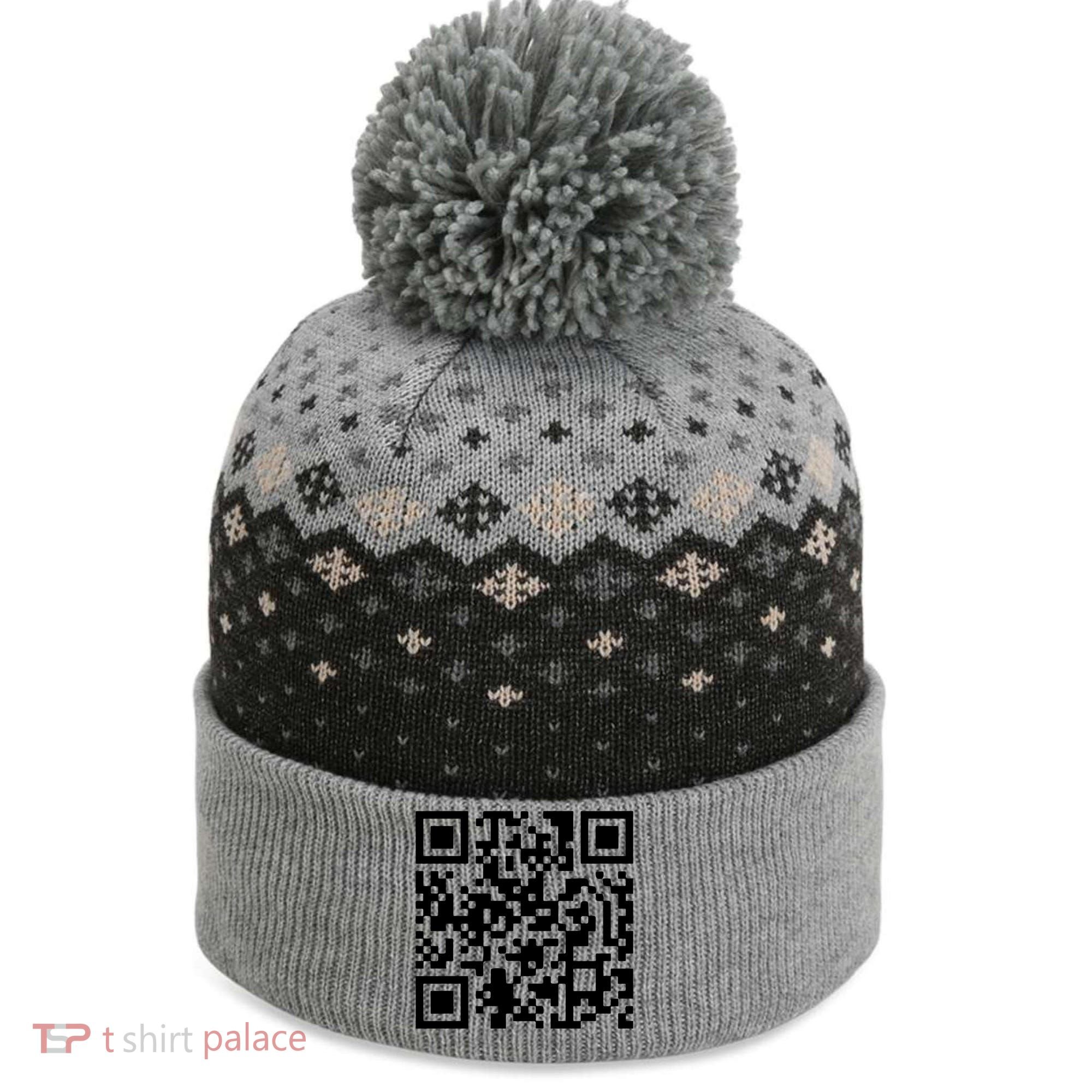 Trump Dancing Qr Code The Baniff Cuffed Pom Beanie