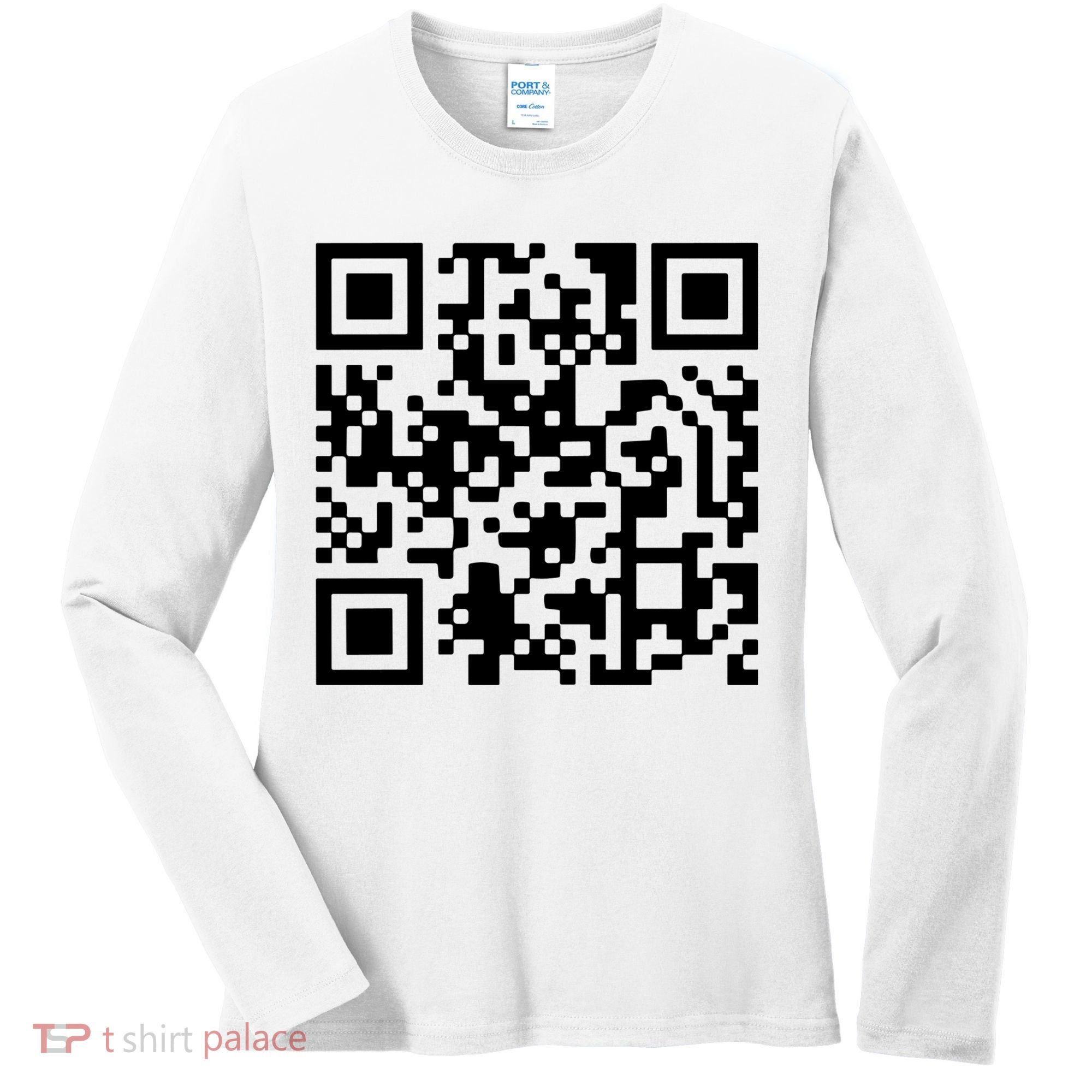 Trump Dancing Qr Code Women's Long Sleeve Shirt
