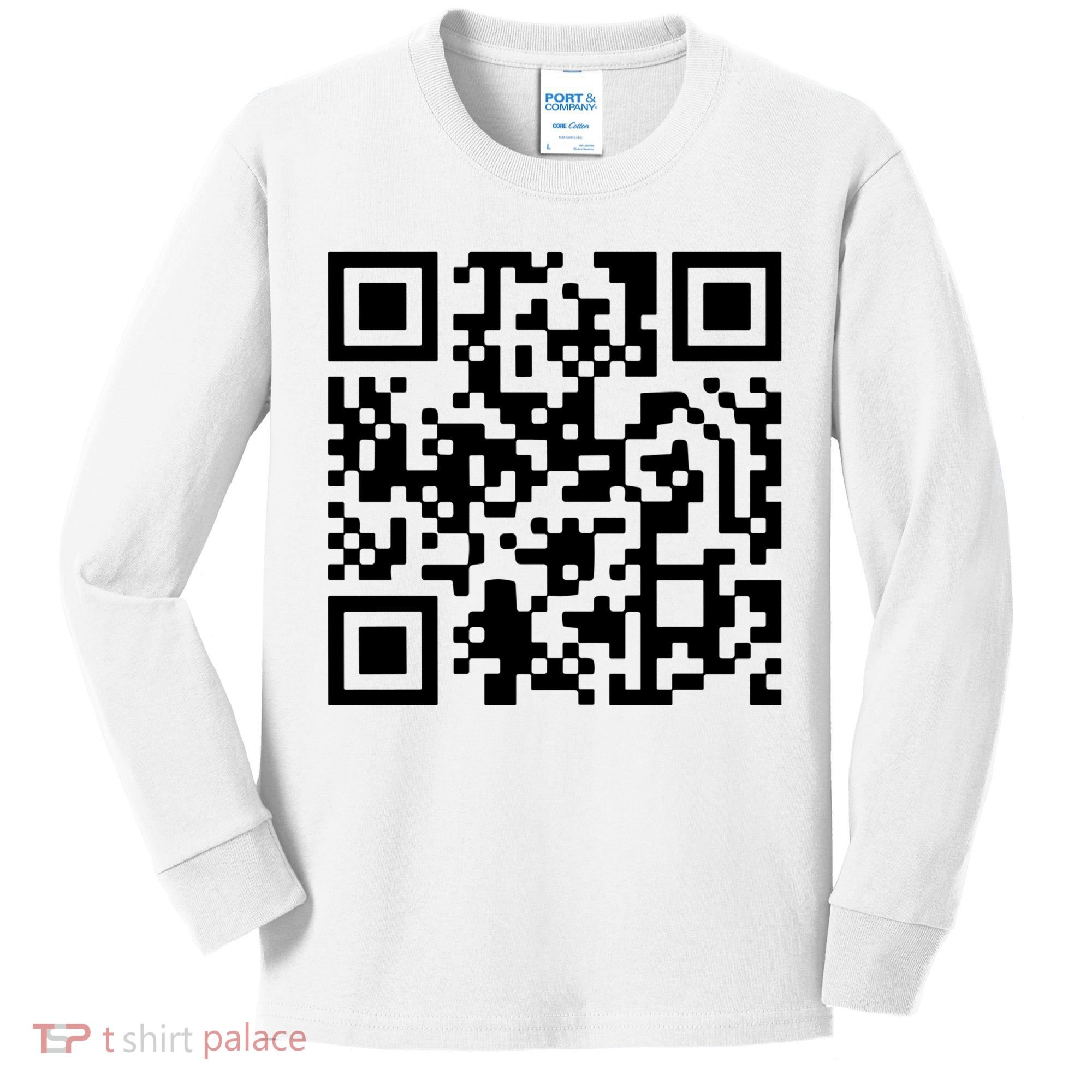 Trump Dancing Qr Code Kids Long Sleeve Shirt