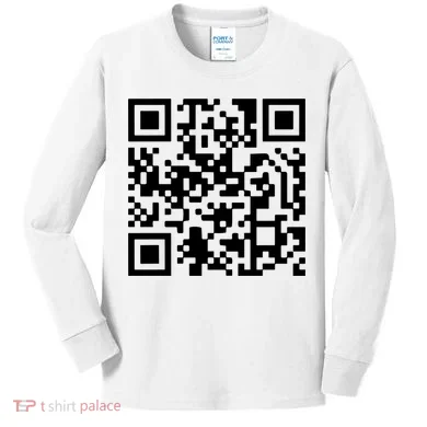 Trump Dancing Qr Code Kids Long Sleeve Shirt