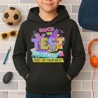 Test Day, Rock The Test Don't Stress Just Do Your Best Kids Hoodie thumb 2