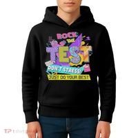 Test Day, Rock The Test Don't Stress Just Do Your Best Kids Hoodie thumb 4
