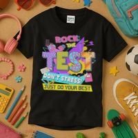 Test Day, Rock The Test Don't Stress Just Do Your Best Kids T-Shirt thumb 3
