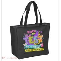 Test Day, Rock The Test Don't Stress Just Do Your Best Tote Bag thumb 2