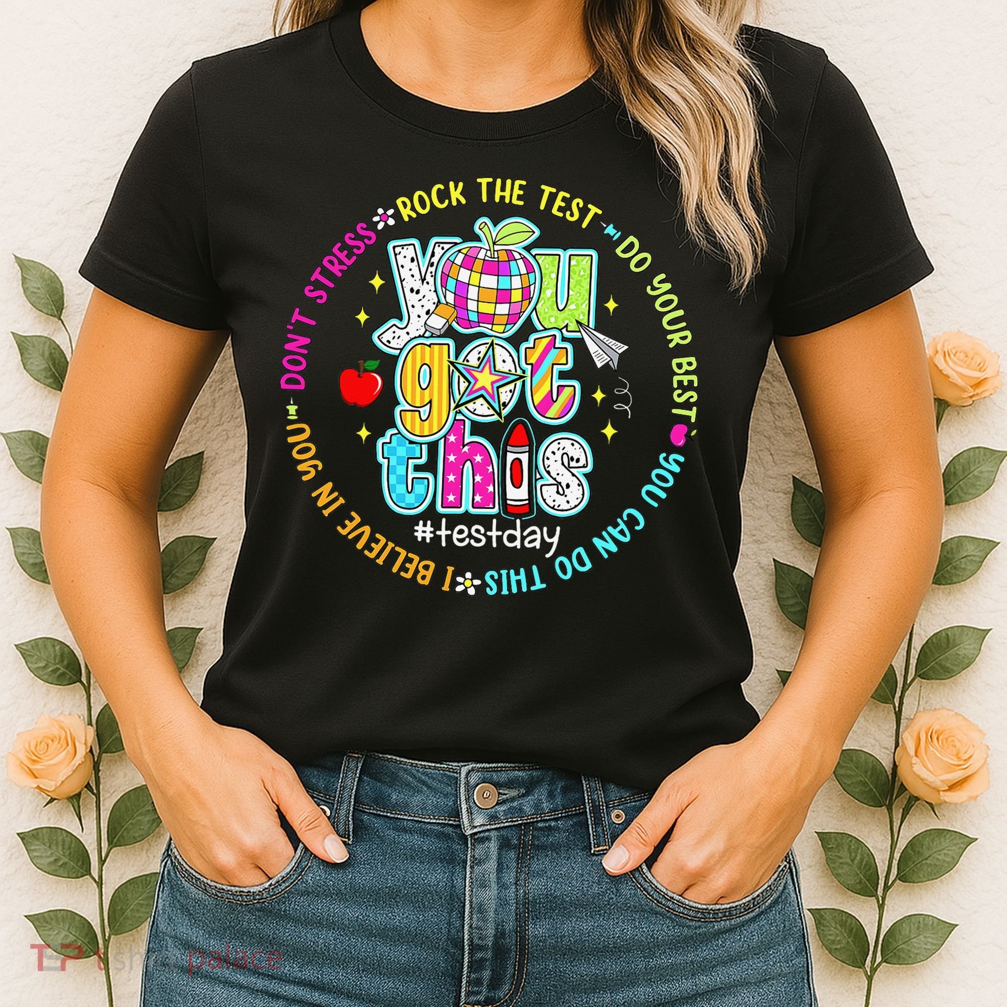 Test Day Rock The Test Teacher Testing Day You Got This Women's T-Shirt