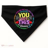Test Day Rock The Test Teacher Testing Day You Got This USA-Made Doggie Bandana thumb 0