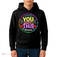 Test Day Rock The Test Teacher Testing Day You Got This Kids Hoodie thumb 4