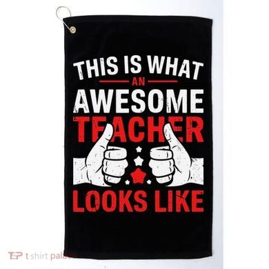 Test Day Rock The Test Teacher Testing Day Back To School Golf Towel