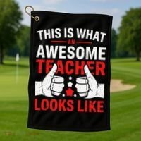Test Day Rock The Test Teacher Testing Day Back To School Golf Towel thumb 1