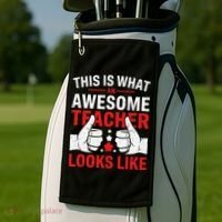 Test Day Rock The Test Teacher Testing Day Back To School Golf Towel thumb 2