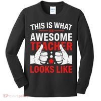 Test Day Rock The Test Teacher Testing Day Back To School Kids Long Sleeve Shirt thumb 0