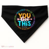 Test Day Rock The Test Teacher Testing Day You Got This USA-Made Doggie Bandana thumb 0