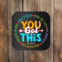 Test Day Rock The Test Teacher Testing Day You Got This Coaster thumb 0