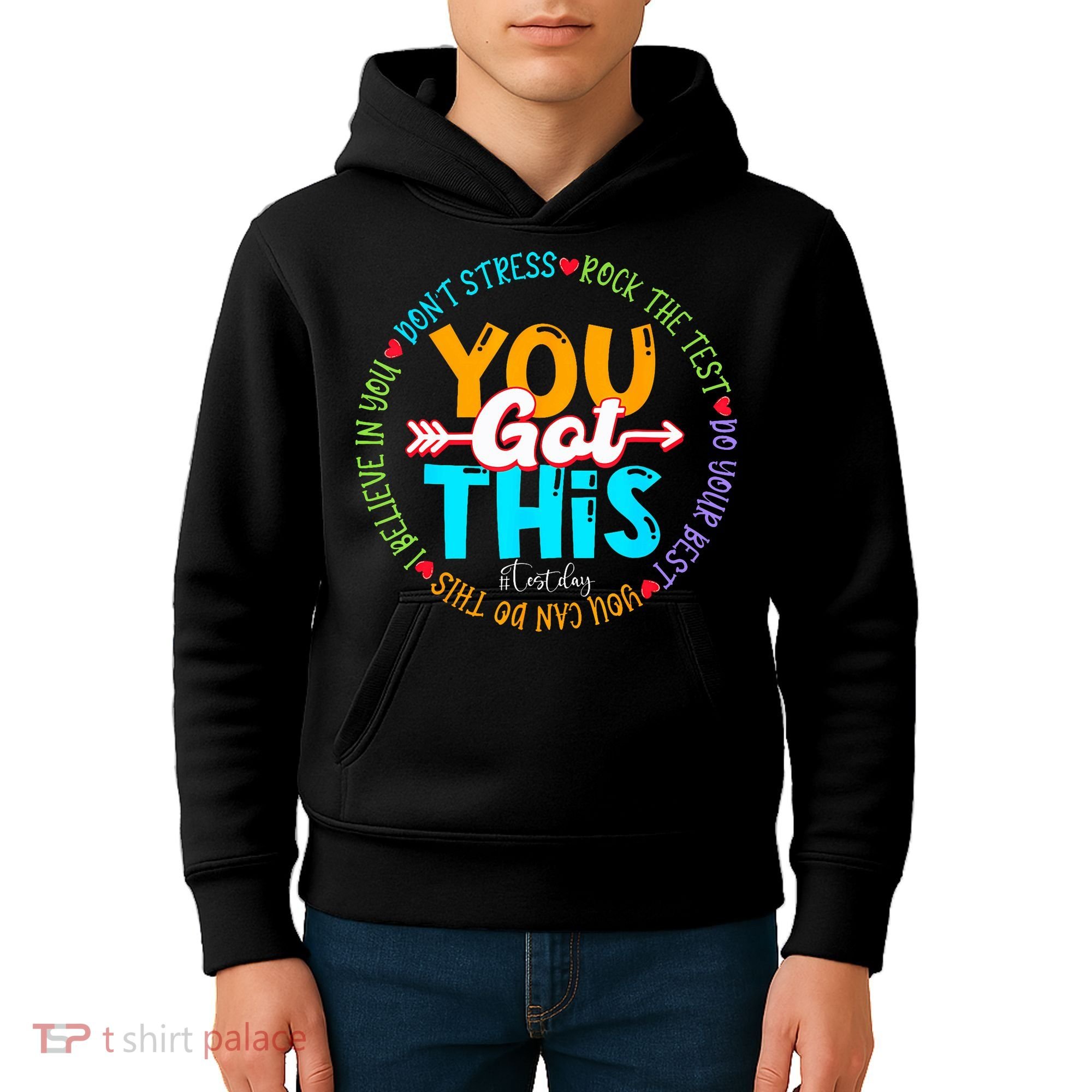 Test Day Rock The Test Teacher Testing Day You Got This Kids Hoodie