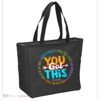 Test Day Rock The Test Teacher Testing Day You Got This Tote Bag thumb 2
