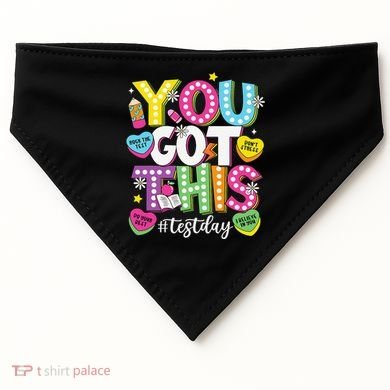 Test Day Rock The Test You Got This Teacher Test Testing USA-Made Doggie Bandana