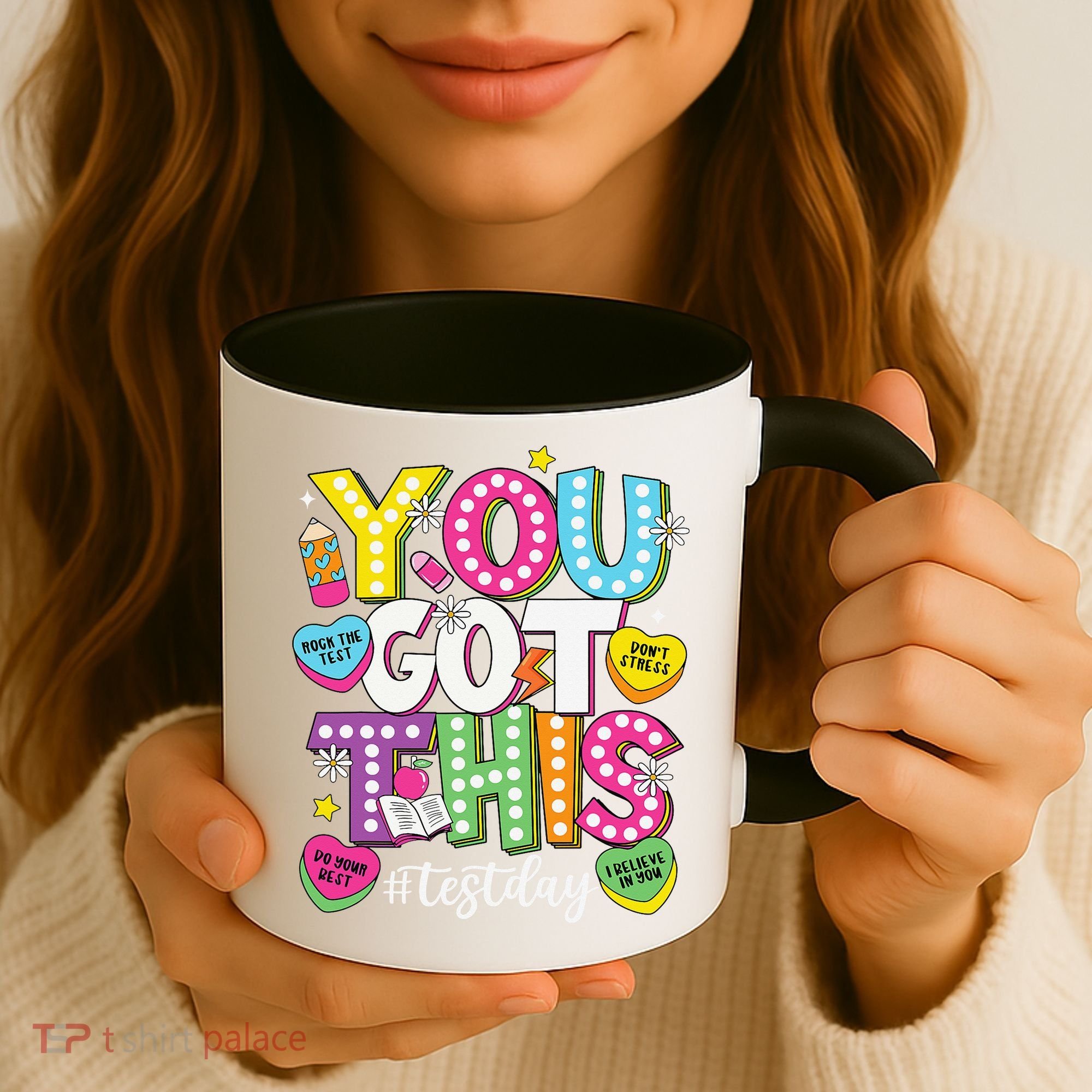 Test Day Rock The Test You Got This Teacher Test Testing Coffee Mug