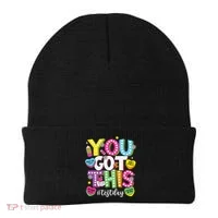 Test Day Rock The Test You Got This Teacher Test Testing Beanie thumb 0