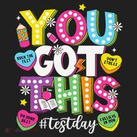 Test Day Rock The Test You Got This Teacher Test Testing Beanie thumb 2