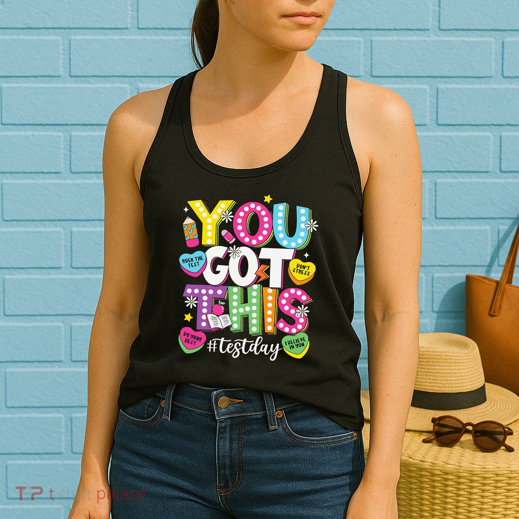 Test Day Rock The Test You Got This Teacher Test Testing Women's Tank Top