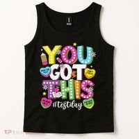 Test Day Rock The Test You Got This Teacher Test Testing Tank Top thumb 2
