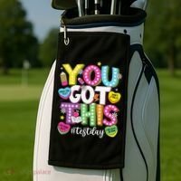 Test Day Rock The Test You Got This Teacher Test Testing Golf Towel thumb 2