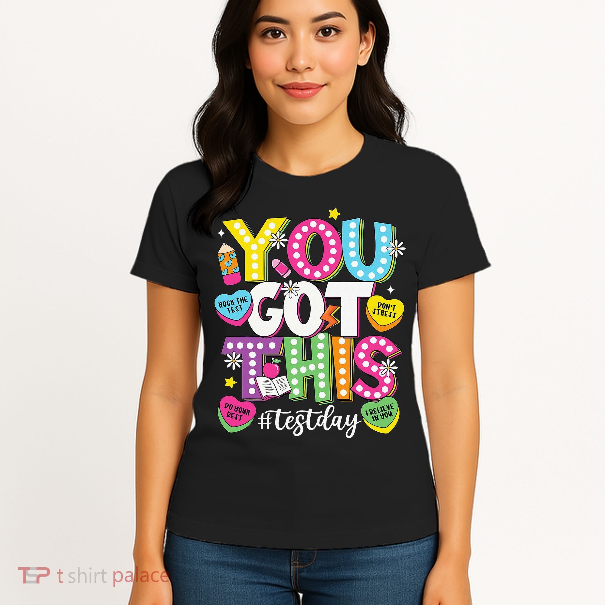 Test Day Rock The Test You Got This Teacher Test Testing Women's T-Shirt